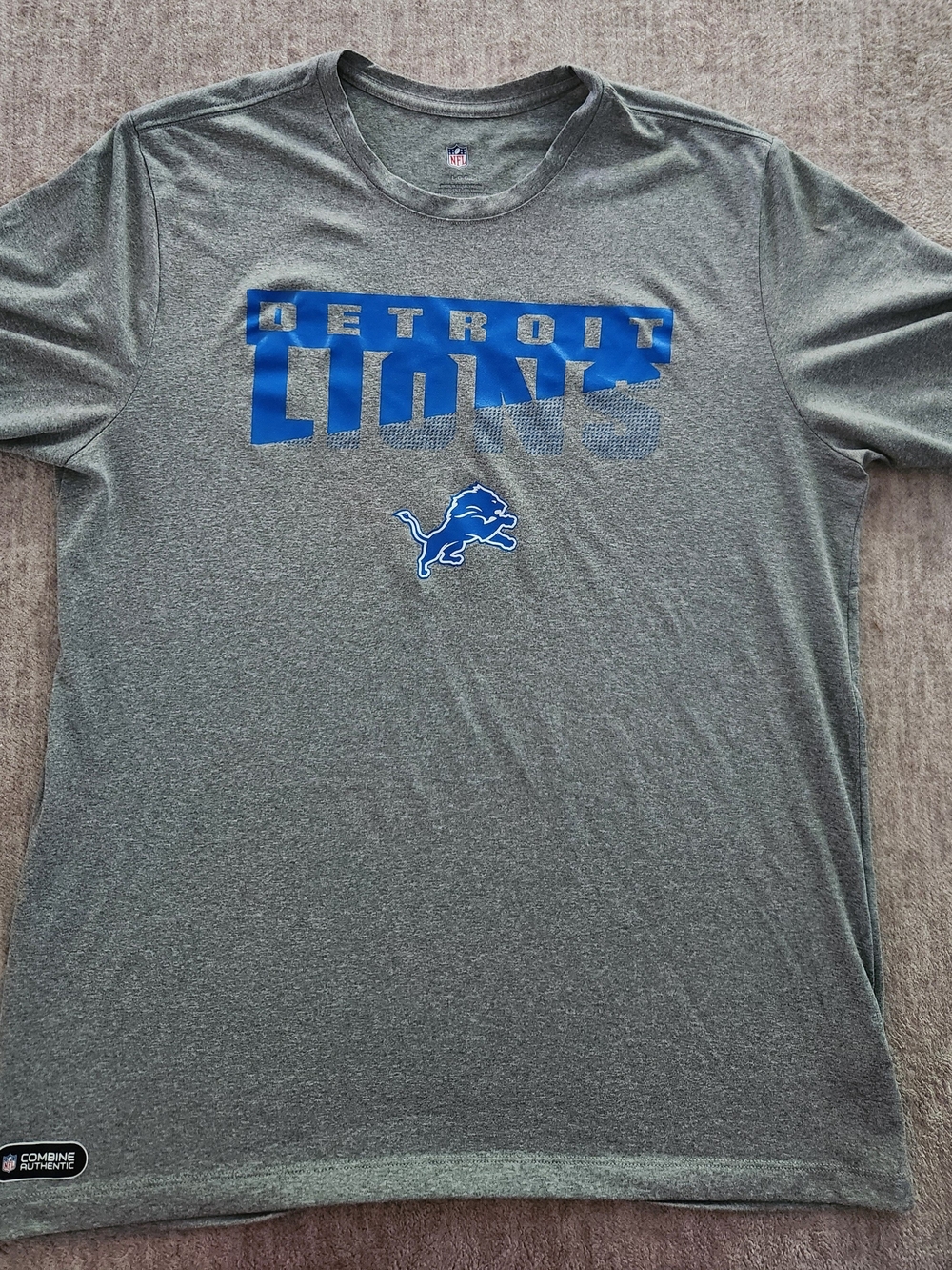 Detroit Lions Men's Gray Graphic Tee - NFL Team Shirt Size Large NWOT